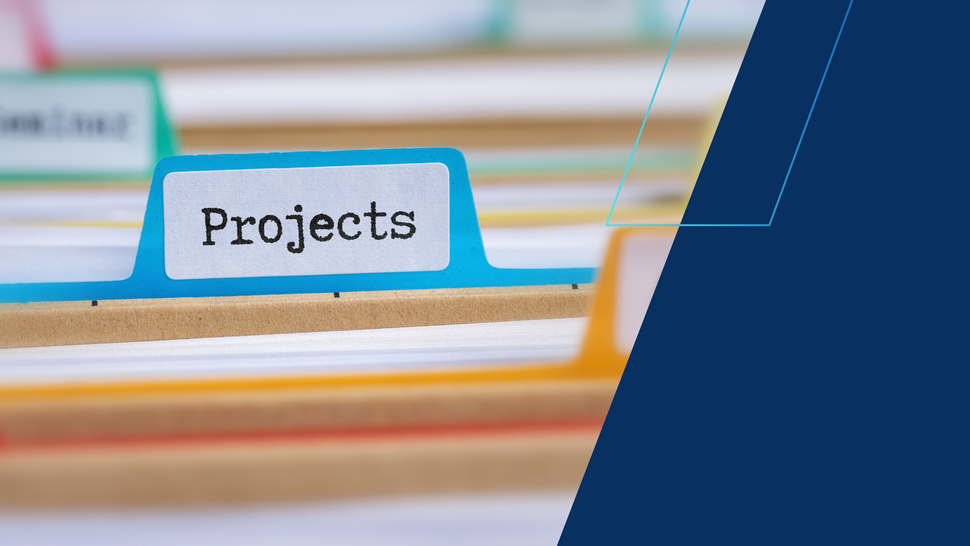 grafika ozdobna - teczka z napisem "projects"