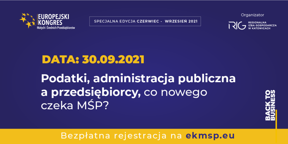Polski Ład – co może dać MŚP? Dowiemy się podczas Europejskiego kongresu MŚP -  grafika promo