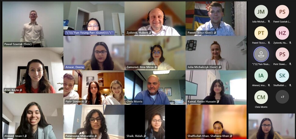 zrzut ekranu, uczestnicy wideokonferencji