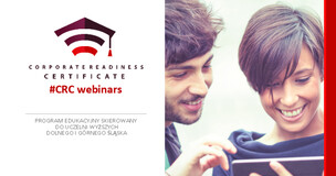 Obrazek przedstawia plakat promujący VII edycję programu CRC ,na którym znajduje się logo oraz wizerunek dwójki uczestników.