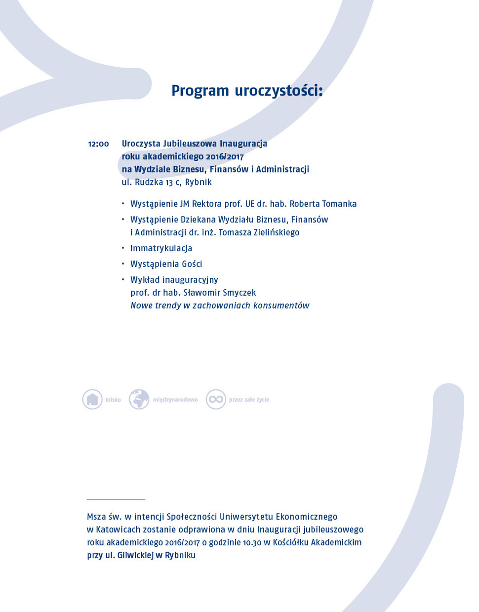Inauguracja roku akademickiego 2016/2017 w Rybniku
