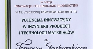 Nagroda dla pracownika Katedry Statystyki, Ekonometrii i Matematyki