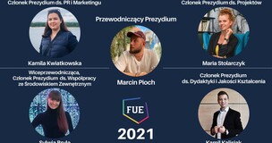 grafika ze zdjęciami nowego prezydium  Forum Uczelni Ekonomicznych