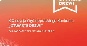 grafika z nazwą konkursu oraz napisem "zachęcamy do składania prac"