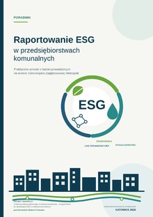 Okładka poradnika Raportowanie ESG w przedsiębiorstwach komunalnych