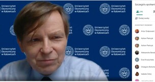 Obrazek przedstawia debatę online