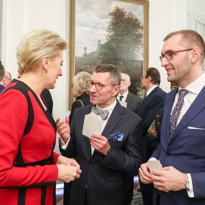 Spotkanie opłatkowe w Pałacu Prezydenckim z udziałem naszego Rektora