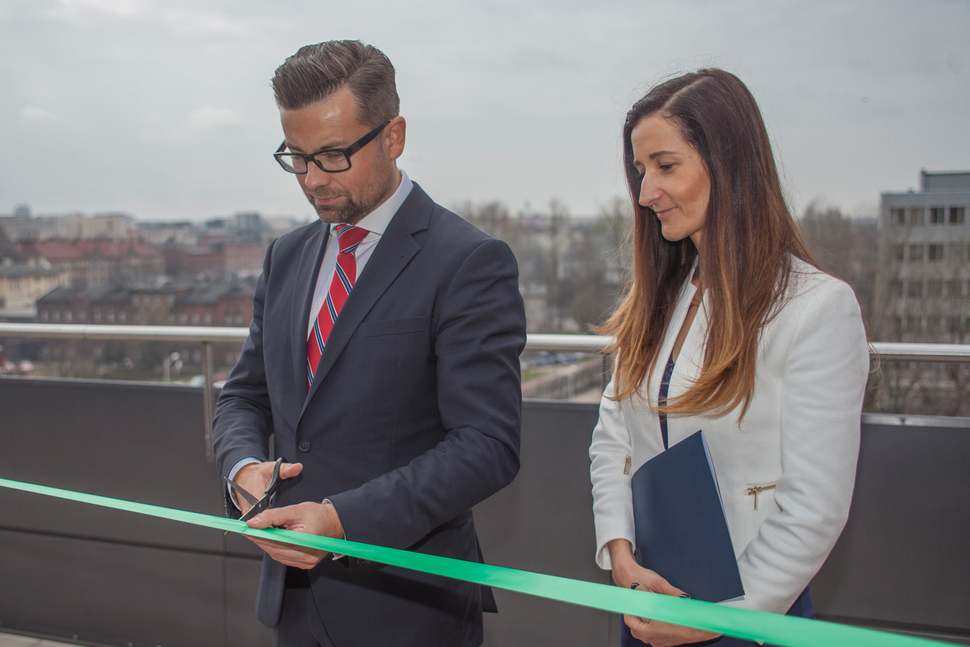 Uroczyste otwarcie lądowiska na dachu CNTI