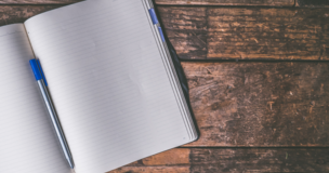 Notebook lay on the desk