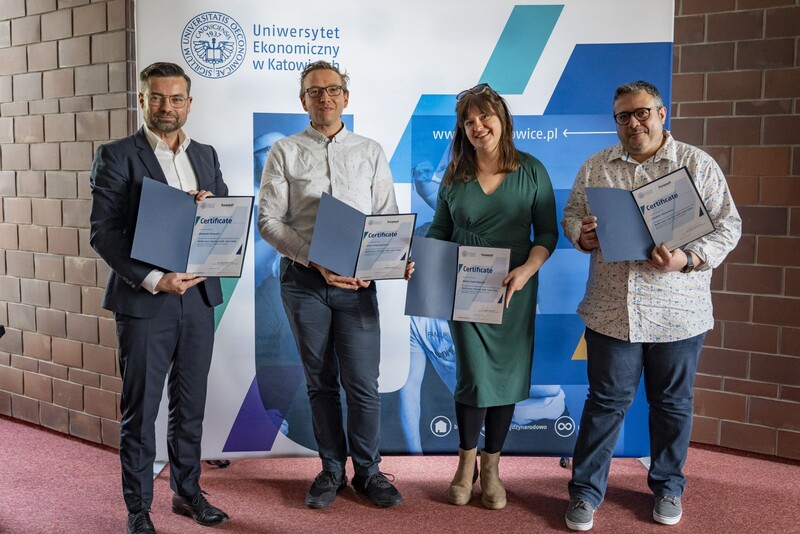 prof. Smyczek, Gene Vangampelaere, dr Grybś, Frédéric Vlummens