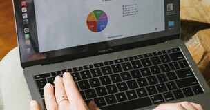 laptop screen displaying data 