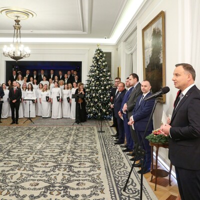 Spotkanie opłatkowe w Pałacu Prezydenckim z udziałem naszego Rektora
