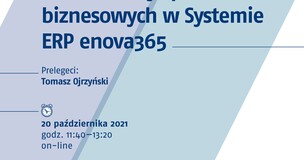 Wykład nt. harmonizacji procesów biznesowych w systemie ERP enova365 - plakat