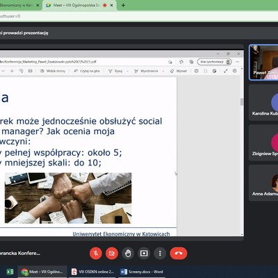 zrzut ekranu z konferencji