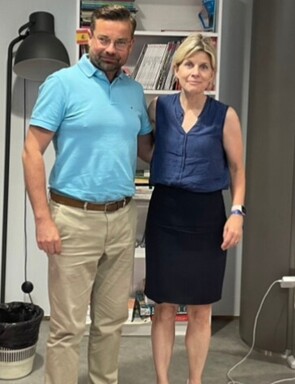 Prof. dr hab. Sławomir Smyczek z prof. Juttą Emes, rektorem Bauhaus-Universitat Weimar