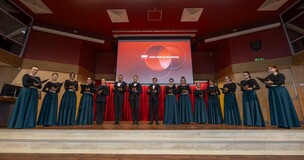 Chór UE Katowice podczas uroczystości