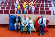 Od lewej: prof. Dyduch, JM Rektor prof. Olszak, Kanclerz P. Kadłubiak, prof. Wolny
