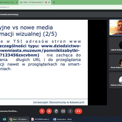 zrzut ekranu z konferencji 