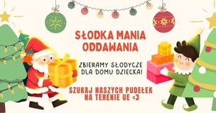 świąteczna grafika z napisem Słodka Mania Oddawania