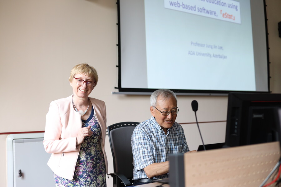 prof. Trzpiot i prof. Jung Jin Lee Ph.D.