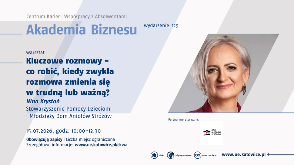 Warsztat pt. „Kluczowe rozmowy – co robić, kiedy zwykła rozmowa zmienia się w trudną lub ważną?” 
