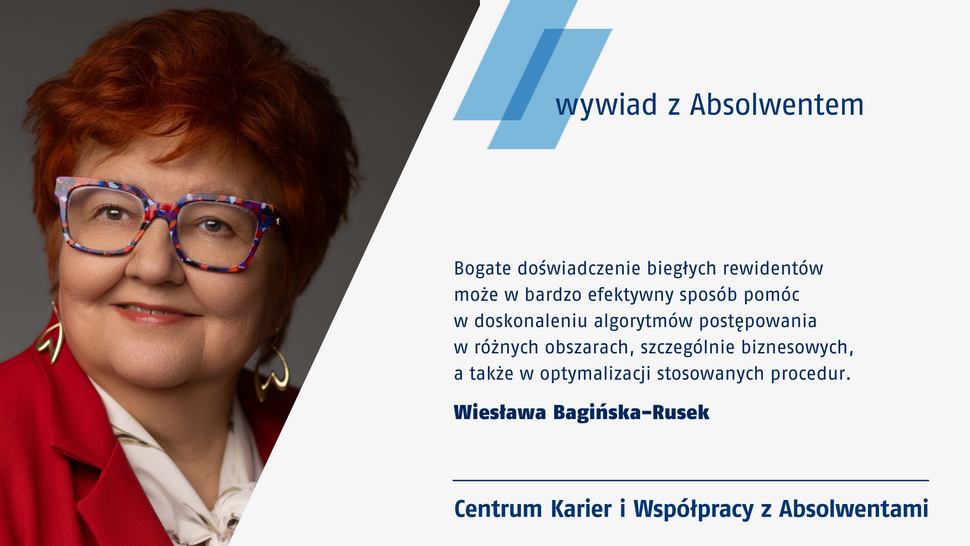 Wywiad z Wiesławą Bagińską - Rusek - absolwentką kierunku Ekonomika i organizacja przemysłu