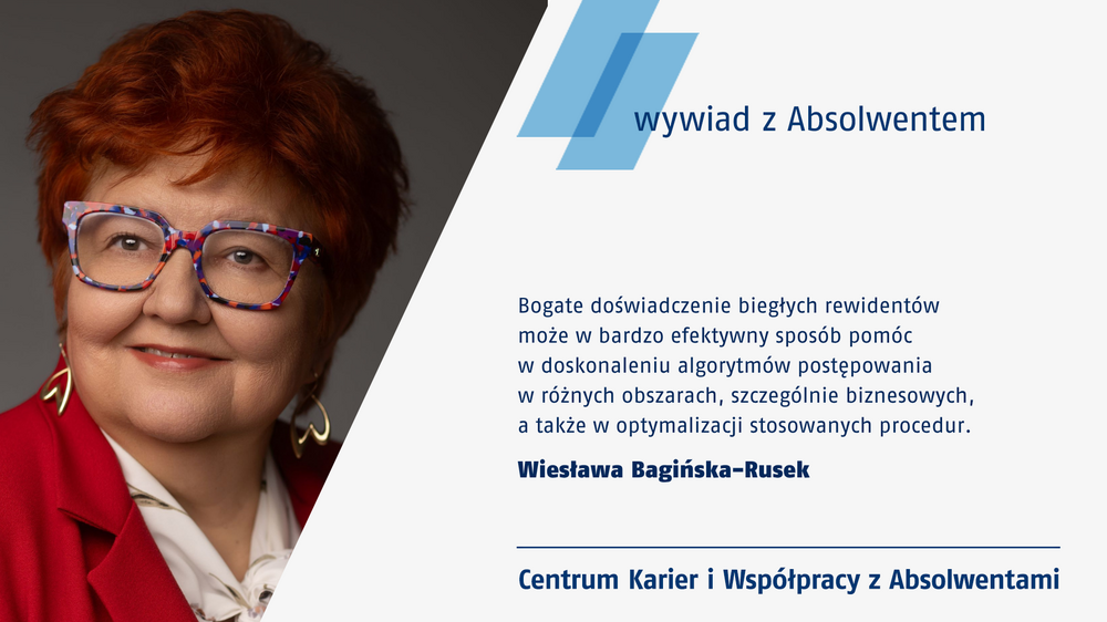 Wywiad z Wiesławą Bagińską - Rusek - absolwentką kierunku Ekonomika i organizacja przemysłu