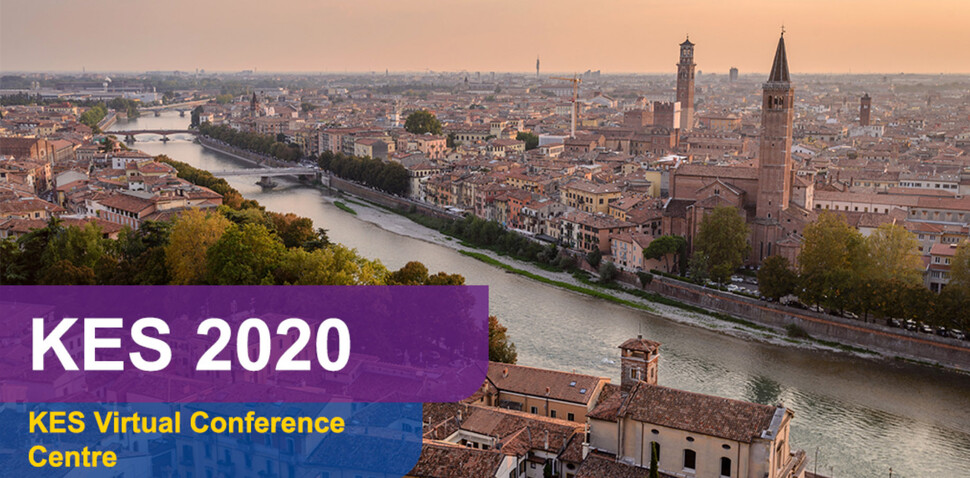 Oraz przedstawia plakat promujący wydarzenie, na którym znajduje się panorama miasta oraz nazwa KES w kolorze białym.