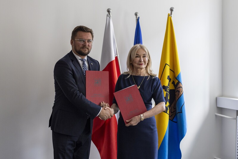 JM Rektor prof. Celina Olszak oraz Prezydent Marcin Krupa