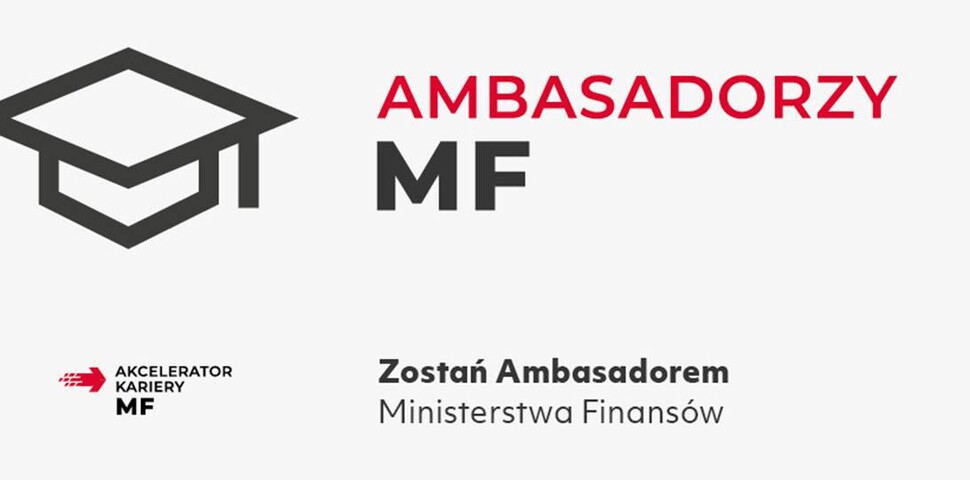 Obrazek przedstawia plakat zapraszający do zostania ambasadorem MF