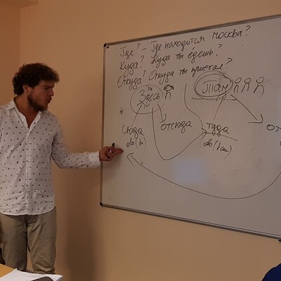 Warsztaty językowe Matrioszki z udziałem Dawida Łausta