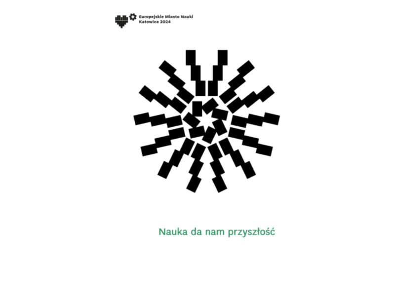 grafika z napisem "Nauka da nam przyszłość" i logo Europejskiego Miasta Nauki 