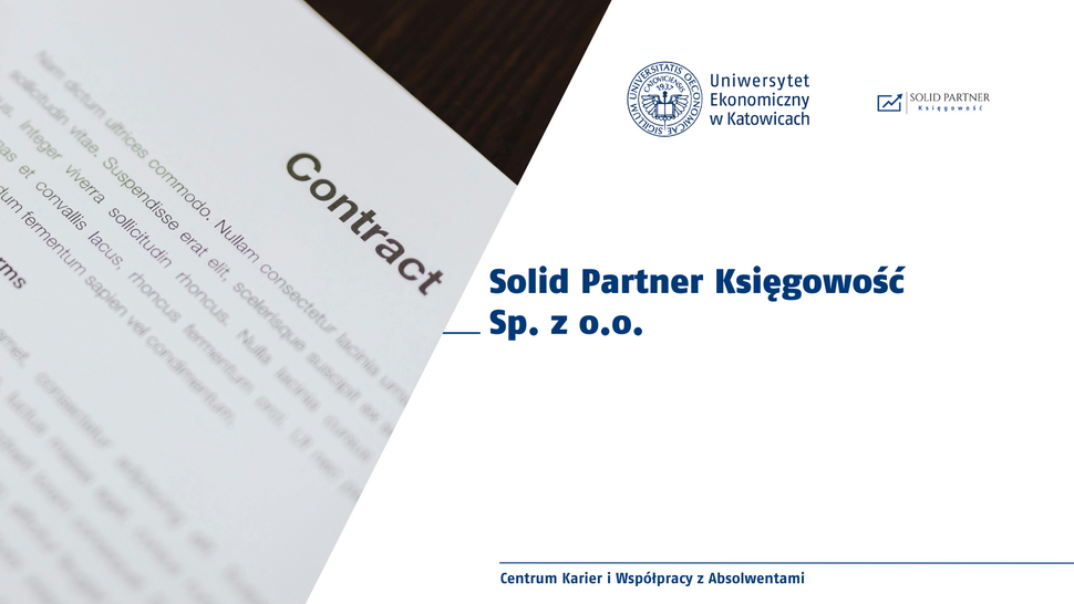 Solid Partner Księgowość Sp. z o.o. nowym partnerem Uczelni w zakresie Programu Krajowych Praktyk Studenckich 