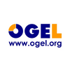 Logo organizacji OGEL z niebiesko-pomarańczowym napisem OGEL oraz adresem strony internetowej