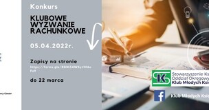 Zdjęcie osoby pracującej nad dokumentem oraz informacja o konkursie