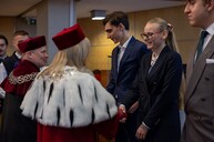 zdjęcie wykonane podczas części wręczenia wyróżnień