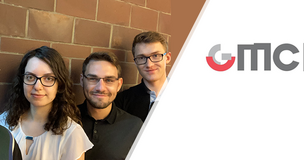 Reprezentacja UE Katowice zwycięża Global Management Challenge Poland 2021! -zdjęcie zespołu i logo