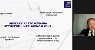 Obraz przedstawia webinarium o sztucznej inteligencji.