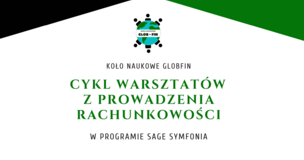 Nazwa wydarzenia i logotyp Koła Naukowego Glob Fin