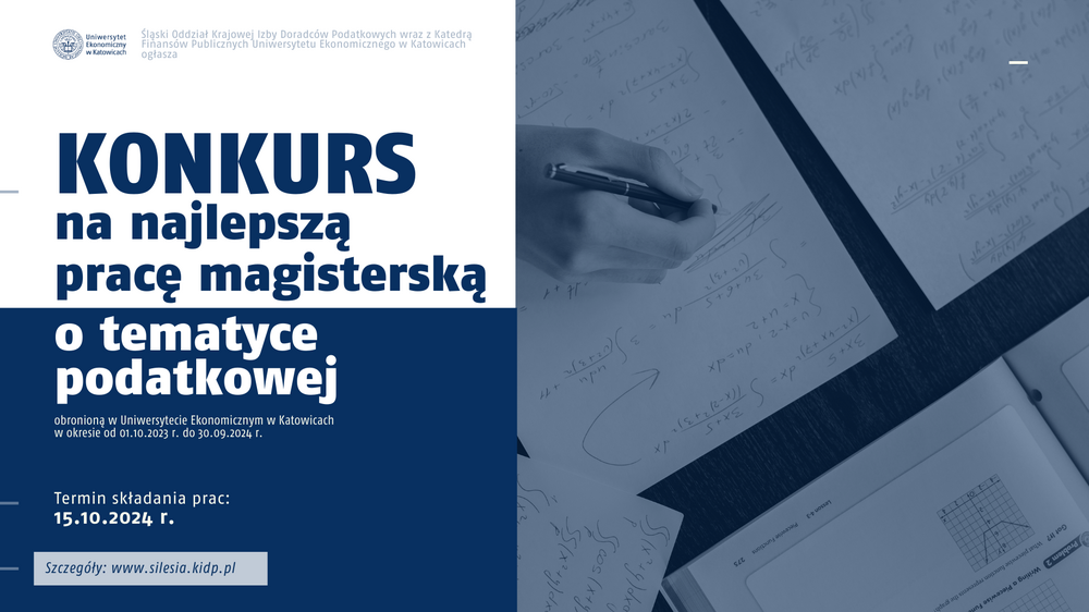 Konkurs na najlepszą pracę dyplomową o tematyce podatkowej