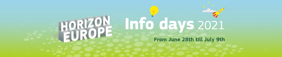 Baner promocyjny Horizon Europe Info Days 2021 - zaproszenie