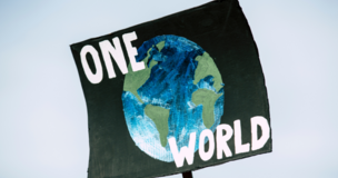 poster with the title: One world