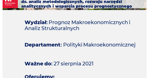 Obrazek przedstawia plakat zapraszający do odbycia stażu