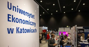 UE Katowice promotional stand at the European Congress of Small and Medium-Sized Enterprises.