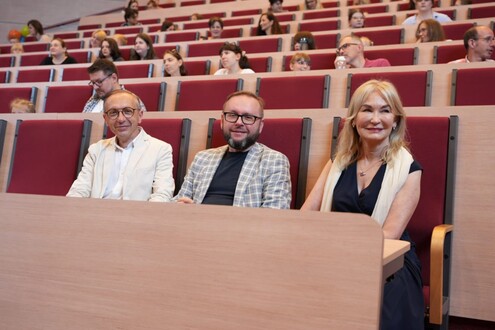 Rector Prof. Celina M. Olszak, Ph.D., D.Sc., Vice-Rector for Development and Cooperation with External Environment Prof. Robert Wolny, Ph.D., Chancellor Paweł Kadłubiak