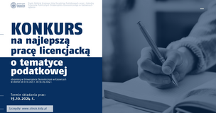 Konkurs na najlepszą pracę dyplomową o tematyce podatkowej