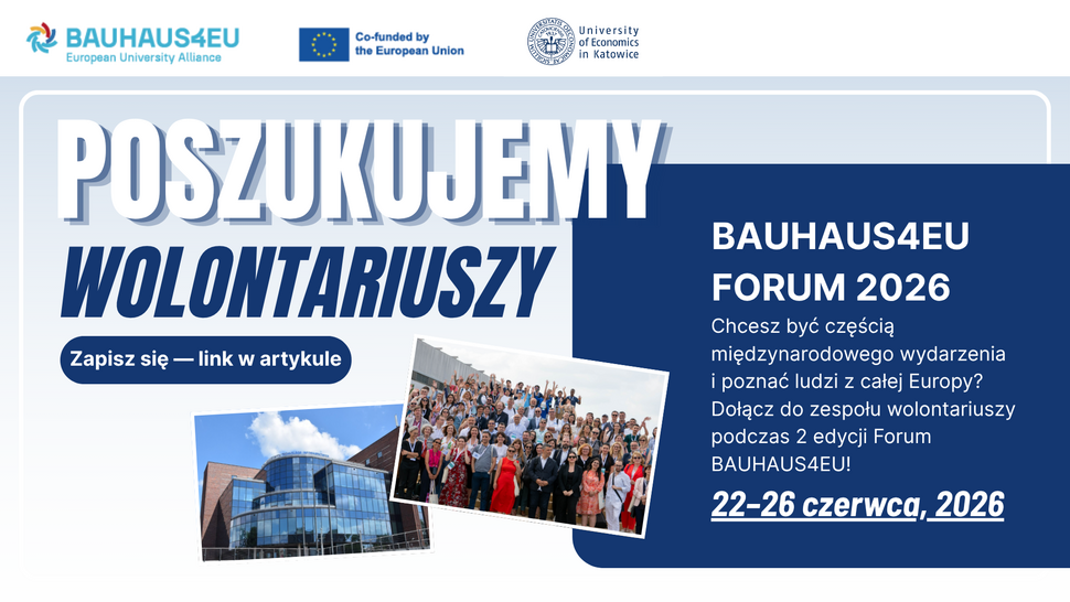 Dołącz do nas jako wolontariusz podczas 2nd BAUHAUS4EU Forum!