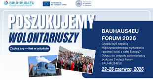 Dołącz do nas jako wolontariusz podczas 2nd BAUHAUS4EU Forum!
