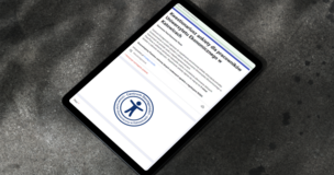 tablet wyświetlający formularz