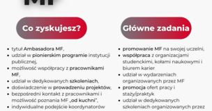 plakat z informacjami o programie